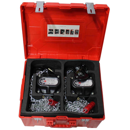 ProX XT-MCH1TX2-30FT Set of 2 1 ton Manual Chain Hoists w 30' Chains & Case
