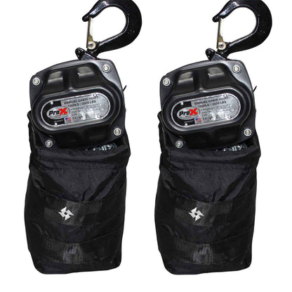 ProX XT-MCH1TX2-30FT Set of 2 1 ton Manual Chain Hoists w 30' Chains & Case