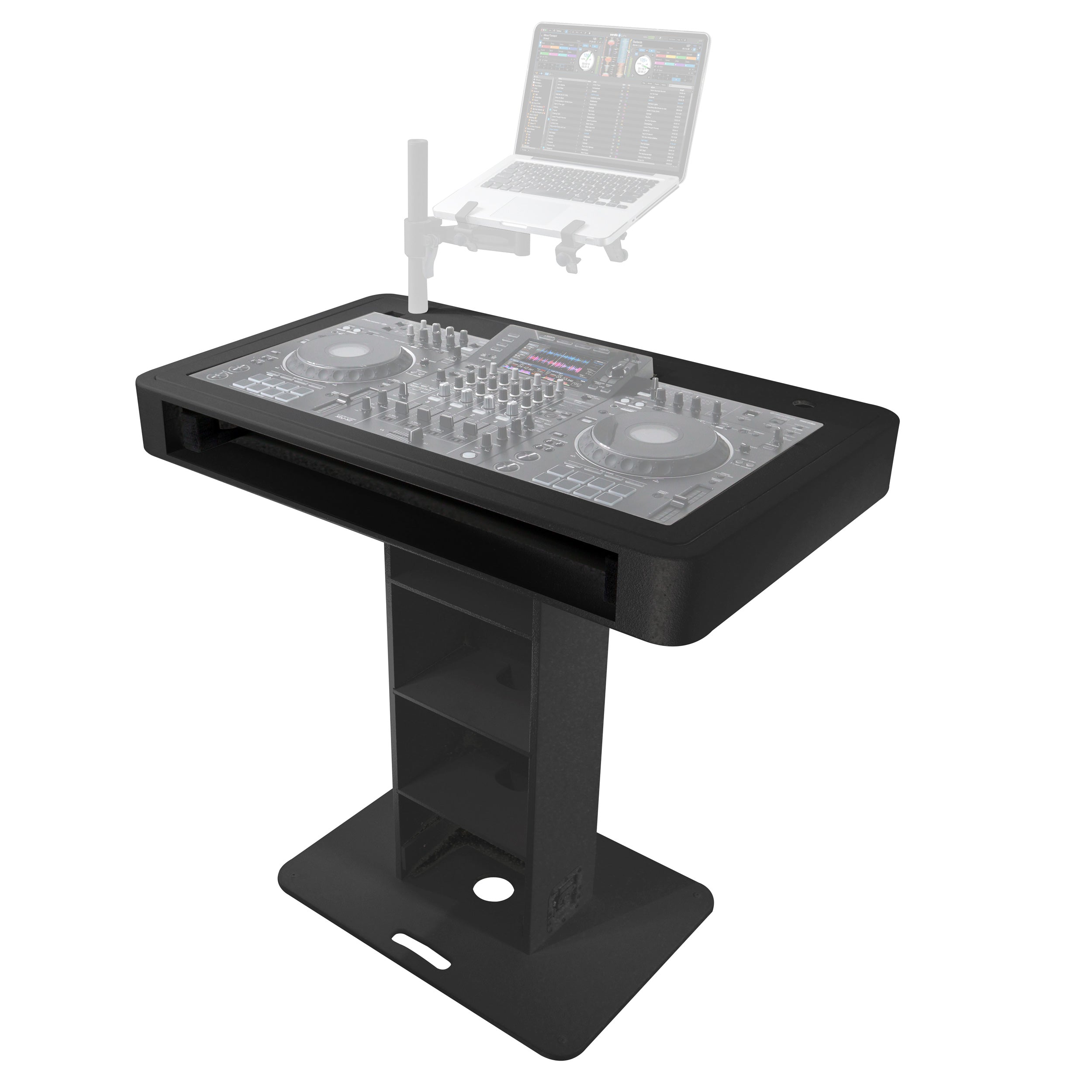 ProX XZF-DJCTBL-CS Control Tower DJ Podium in Black