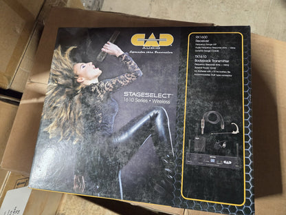 Cad WX1610G StageSelect Wireless Bodypack System with Lavalier, Earworn Mic, and Guitar Cable (542-564Mhz)