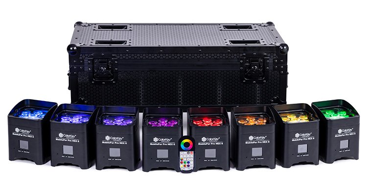 ColorKey CKU-6238-KIT MobilePar Pro Hex 6 (8-Pack w/ Charging Road Case)