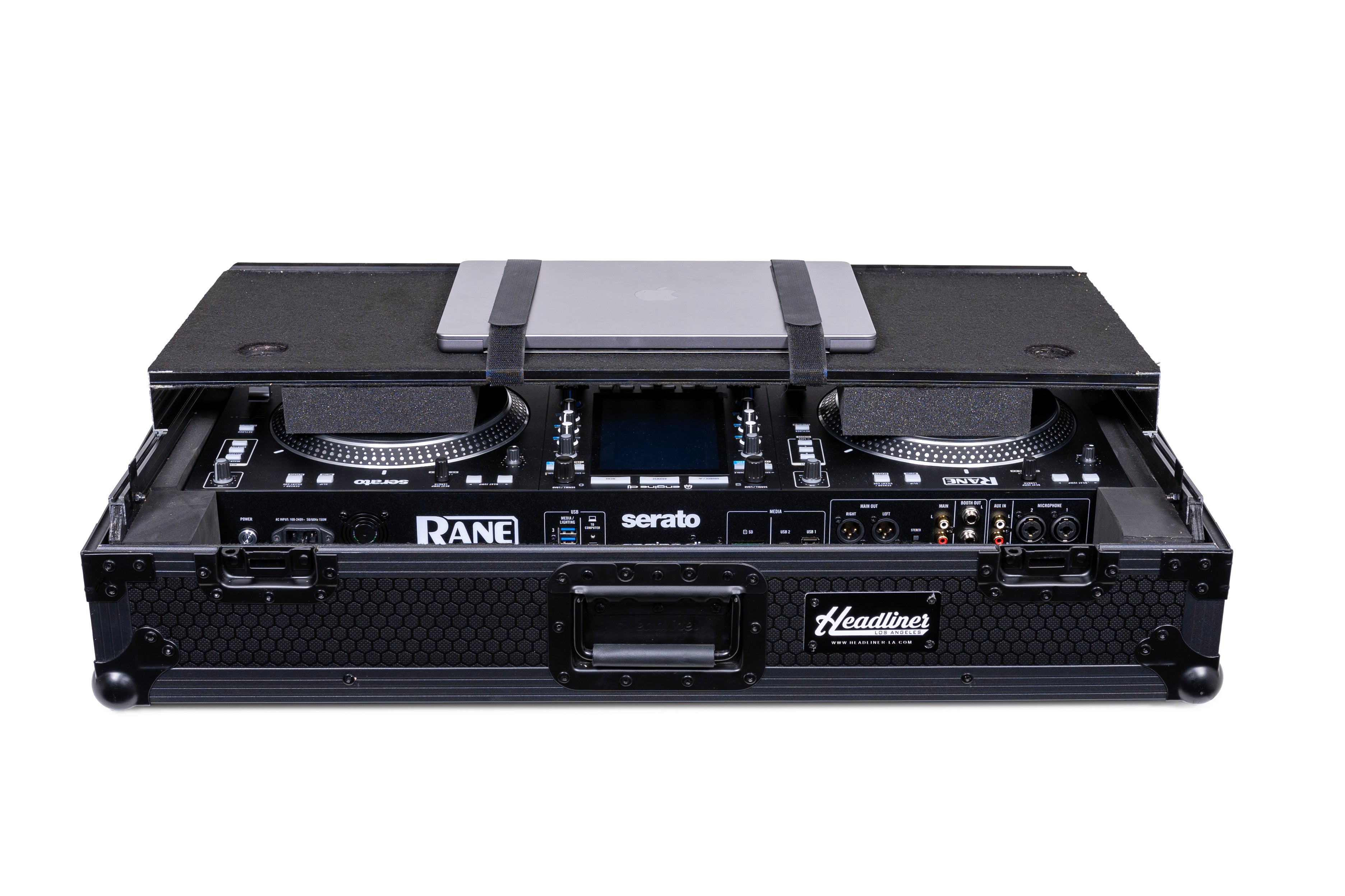Headliner HL10027 Pitch Black Flight Case for System One w/ Laptop Platform & Wheels
