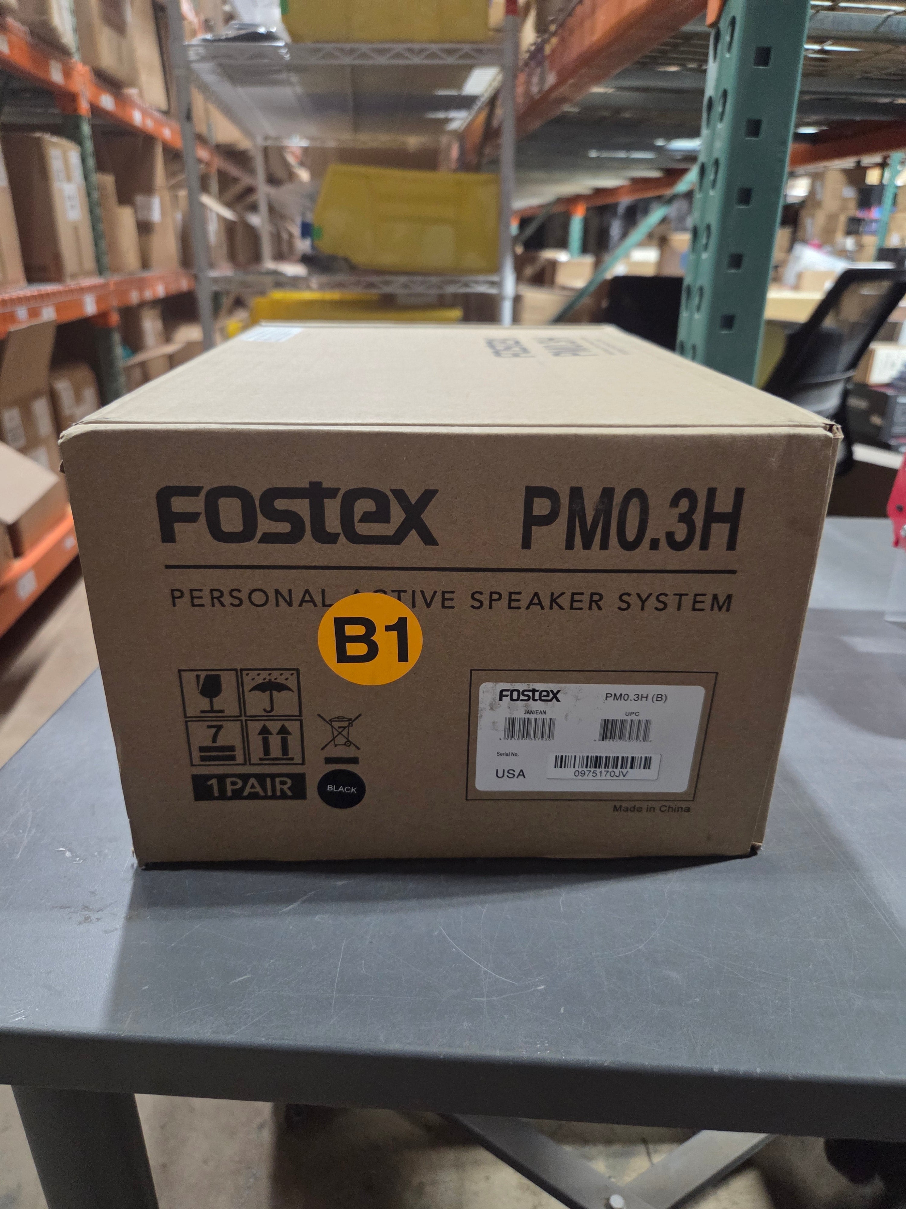 Fostex AMS-PM03H-B 2-Way 30W Personal Active Speaker System - Black (B-Stock)