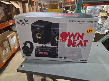 Hercules DJ Essentials Kit All-in-One Kit to Learn to DJ with DJControl Inpulse 300 Controller, Monitors, and Headphones (B-Stock)