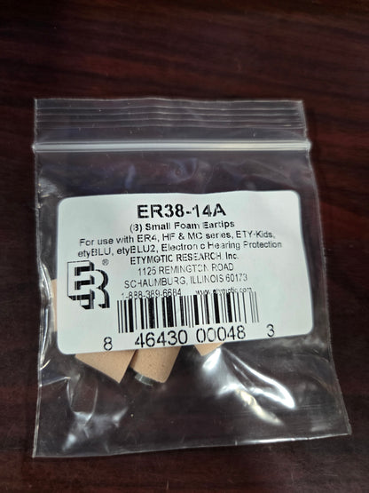 Etymotic ER38-14A Beige Foam Eartips Small 4 Pair