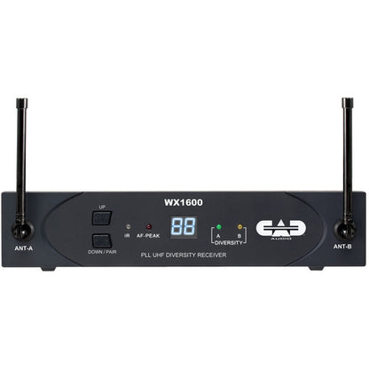 Cad WX1610G StageSelect Wireless Bodypack System with Lavalier, Earworn Mic, and Guitar Cable (542-564Mhz)