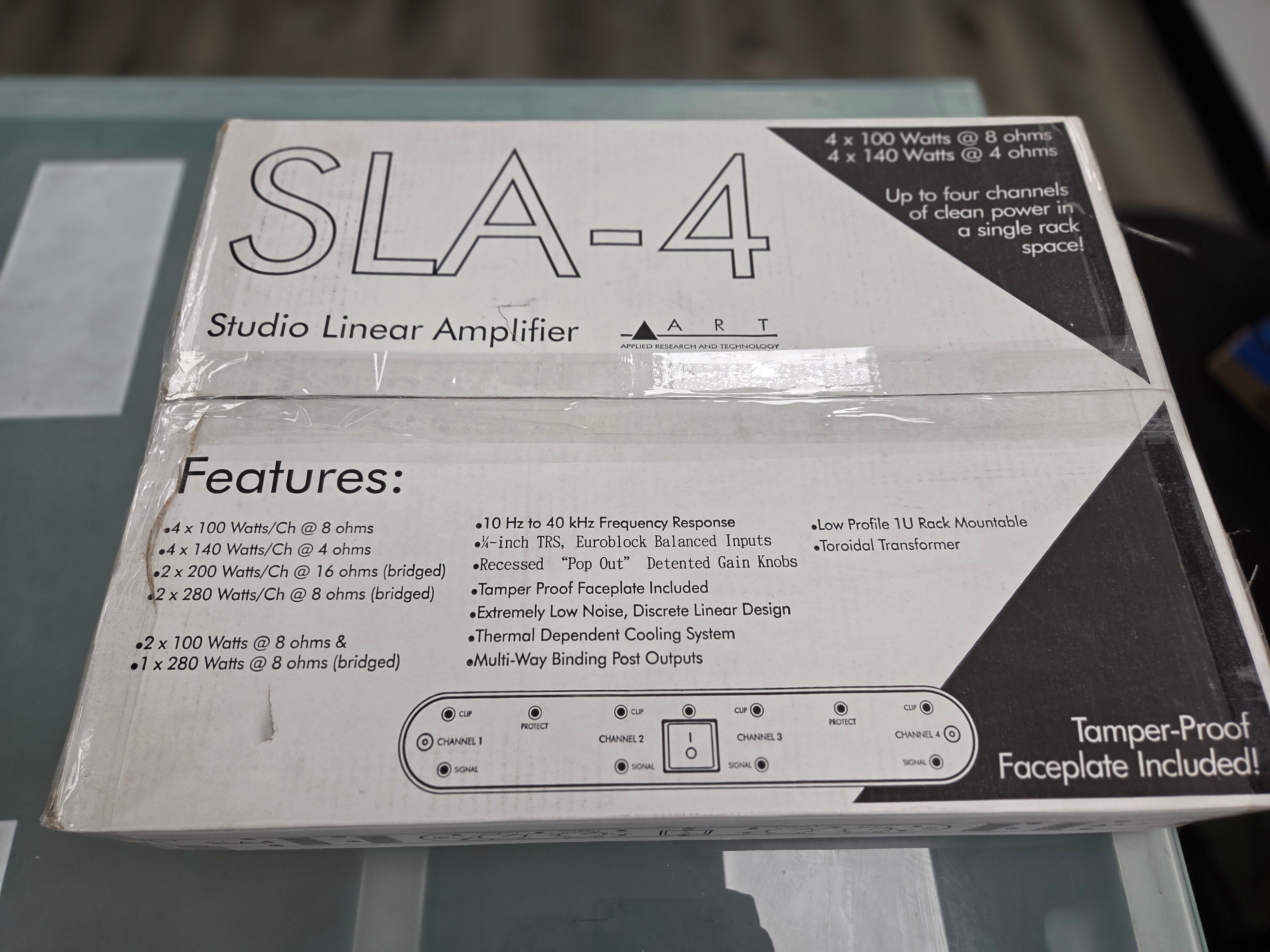 ART SLA4 4-Channel Studio Linear Power Amplifier (100W/Channel @ 8 Ohms) - Used