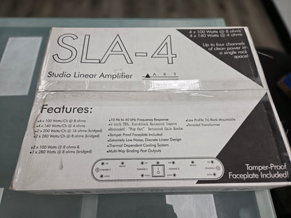 ART SLA4 4-Channel Studio Linear Power Amplifier (100W/Channel @ 8 Ohms) - Used