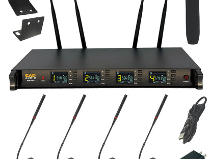 CAD WX1400GN 4 Channel Wireless Gooseneck Microphone System (550 to 590 MHz)