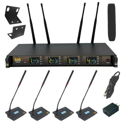 CAD WX1400GN 4 Channel Wireless Gooseneck Microphone System (550 to 590 MHz)