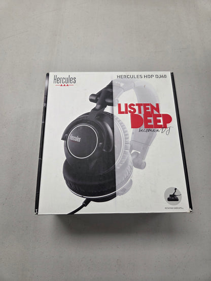 Hercules HDP-DJ-60 Closed-Back, Over-Ear DJ Headphones (B-Stock)