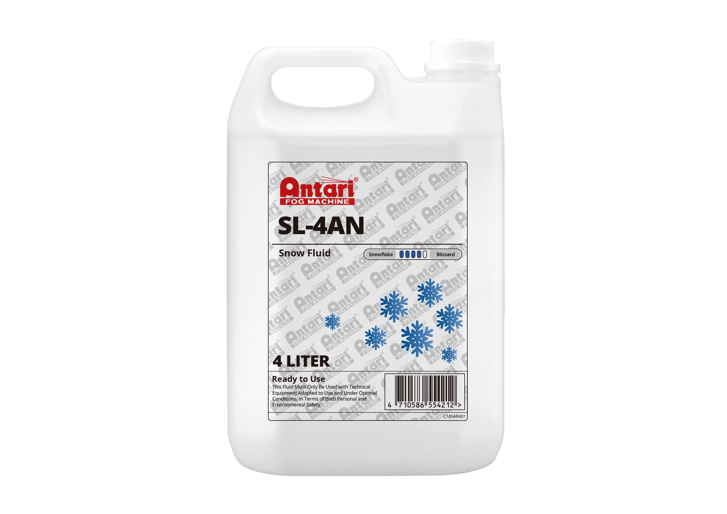 Antari SL-4AN Water-Based Standard Quick Dissipating Snow Fluid