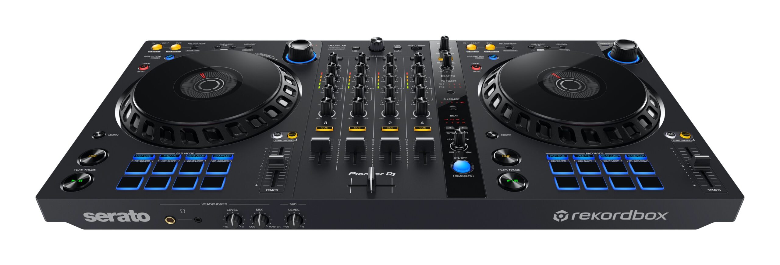 Pioneer DJ DDJ-FLX6 4-Channel DJ Controller for Rekordbox and Serato DJ Pro